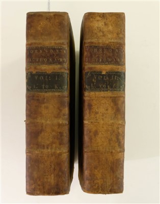 Lot 220 - Johnson (Samuel). A Dictionary of the English Language, 2 volumes, 1786