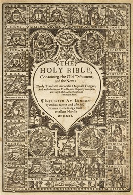 Lot 246 - Bible [English]. The Holy Bible..., London: Bonham Norton & John Bill, 1625