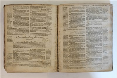 Lot 245 - Bible [English]. The Holy Bible..., London: Bonham Norton & John Bill, 1619