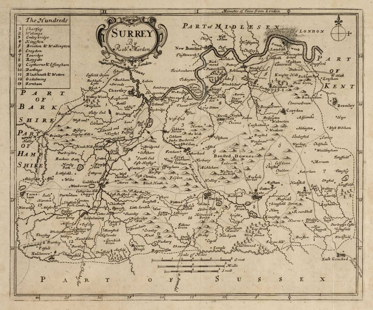 Lot 37 - Morden (Robert). A collection of approximately 75 maps, [1701 or later]