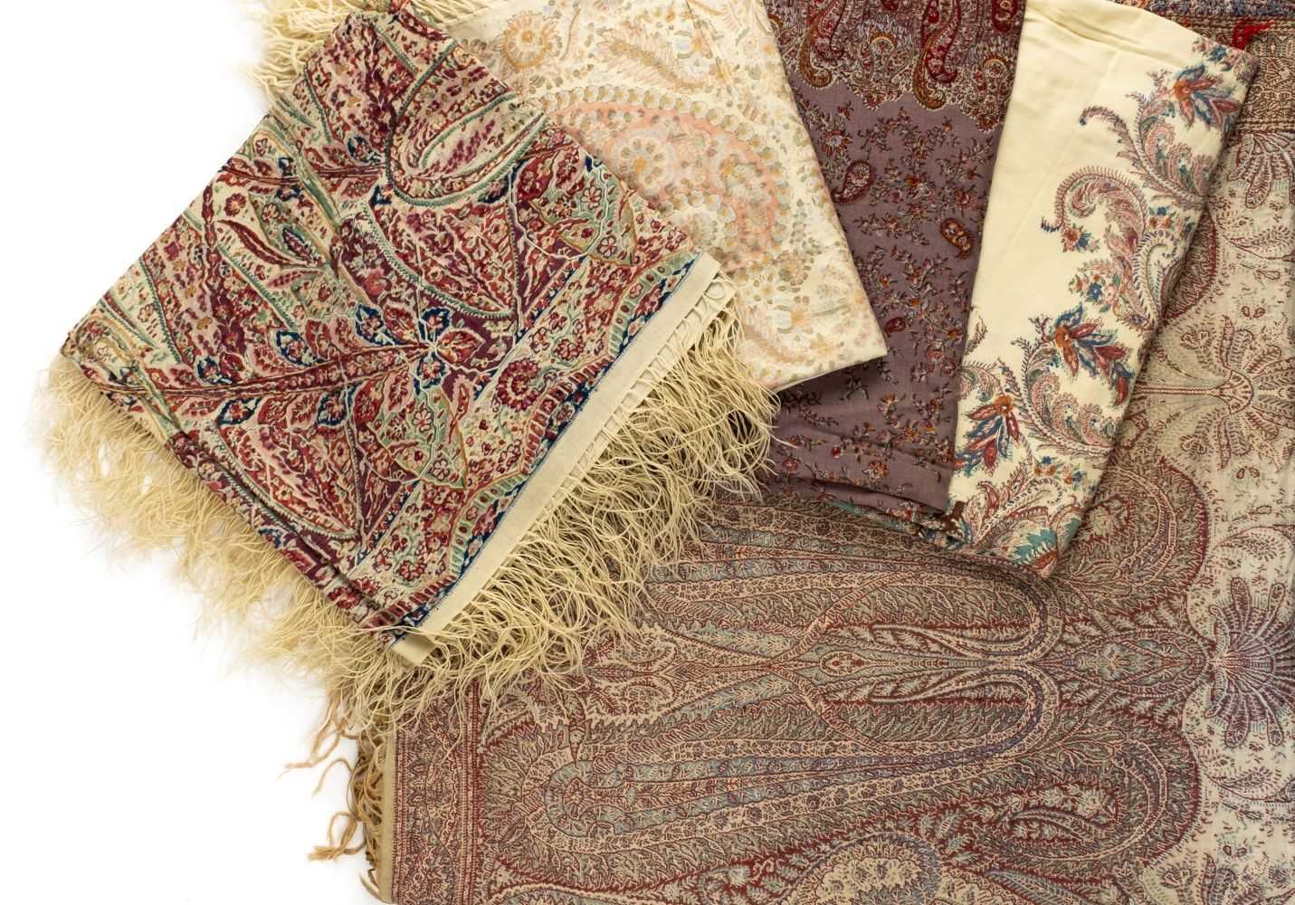 Lot 194 - Shawls. A large woven crinoline shawl, circa 1860s
