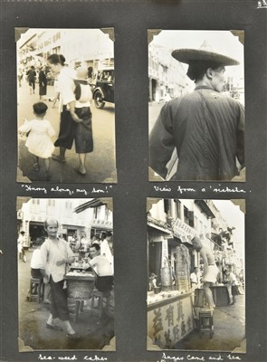 Lot 171 - Singapore. An album of 206 real photo postcards of Singapore by Julius Friend, c. 1930s