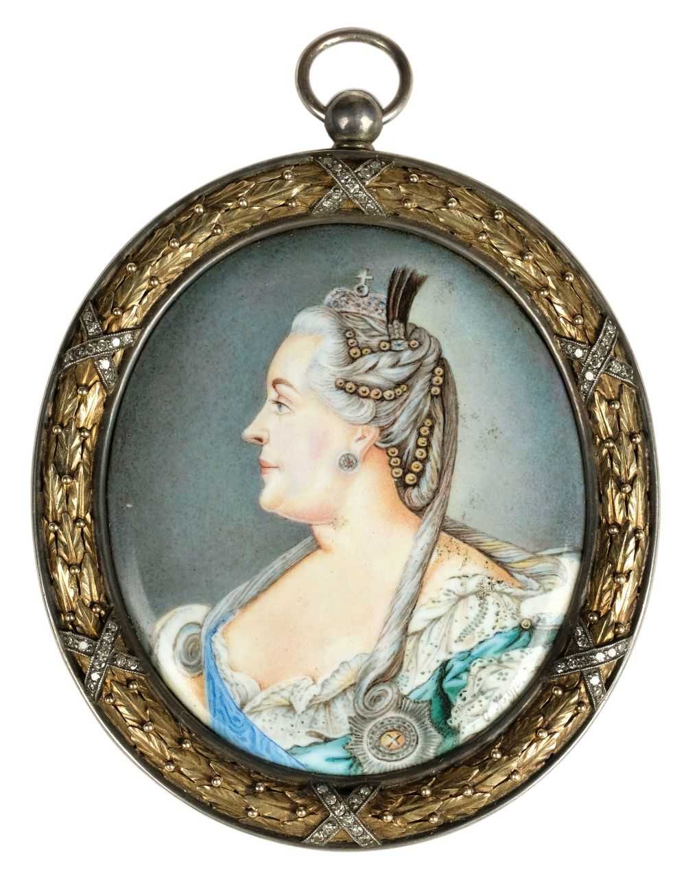 Lot 265 - Rokotov (Fyodor, 1736-1808, after). Catherine the Great,  Empress of Russia, early 20th century