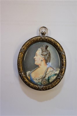 Lot 265 - Rokotov (Fyodor, 1736-1808, after). Catherine the Great,  Empress of Russia, early 20th century