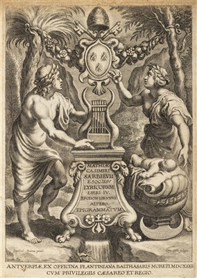 Lot 338 - Sarbiewski (Maciej Kazimierz). Lyricorum libri IV, Antwerp: Plantin, 1632