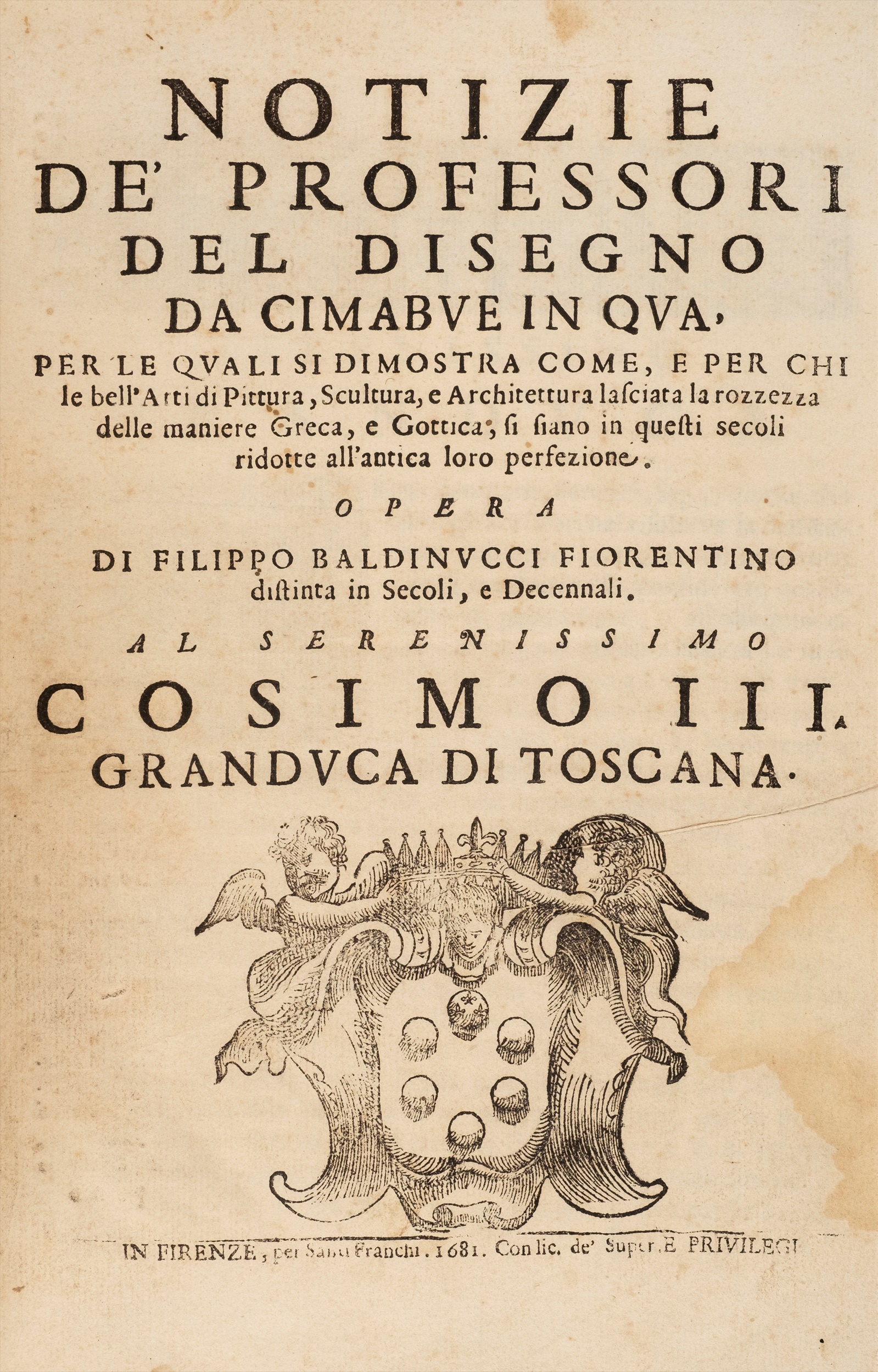 Lot 359 Baldinucci Filippo Notizie De Professori