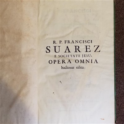 Lot 341 - Suarez (Francisco). Opera Omnia, 23 volumes, Venice, 1740-1751