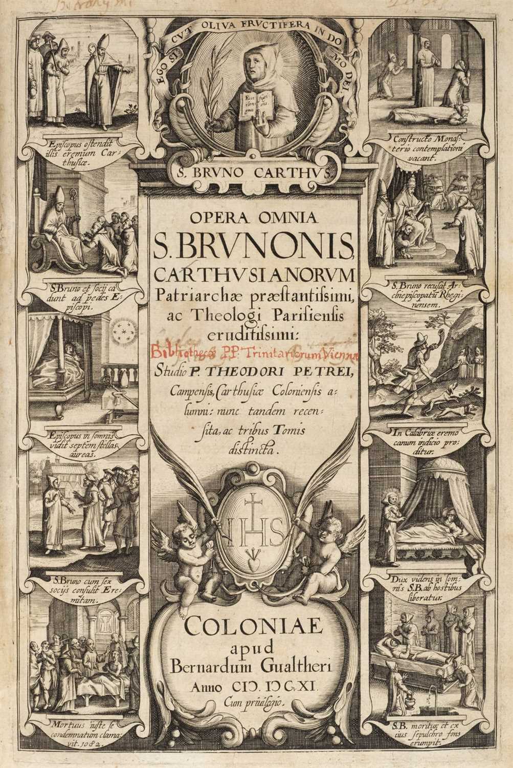 Lot 150 - Bruno (St., founder of the Carthusian Order). Opera Omnia S. Brunonis, 1611