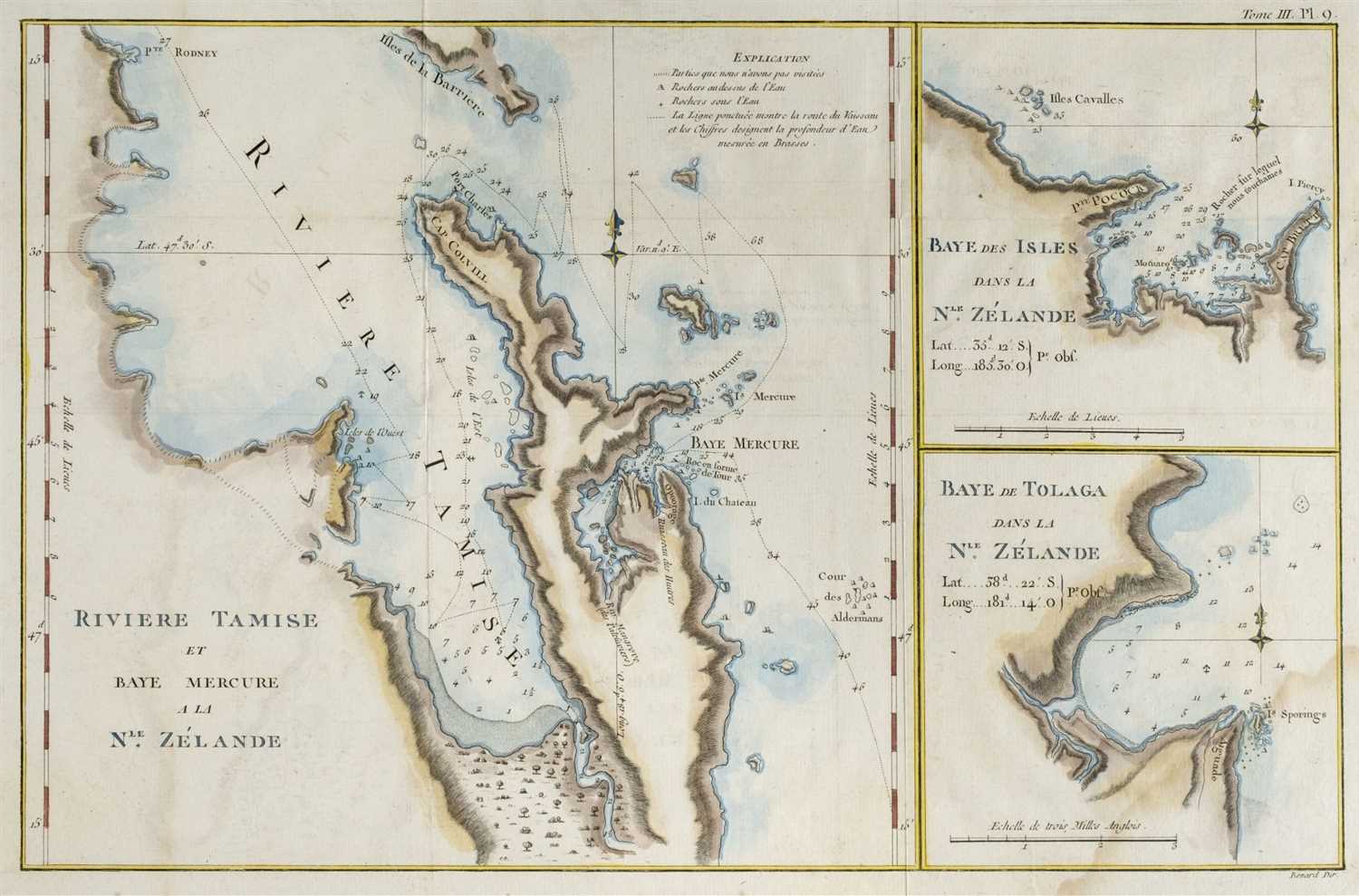 Lot 39 - New Zealand. Three maps, circa 1774