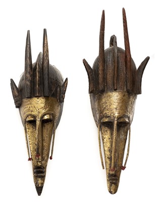 Lot 119 - Tribal Masks. A pair of Bamana tribe masks