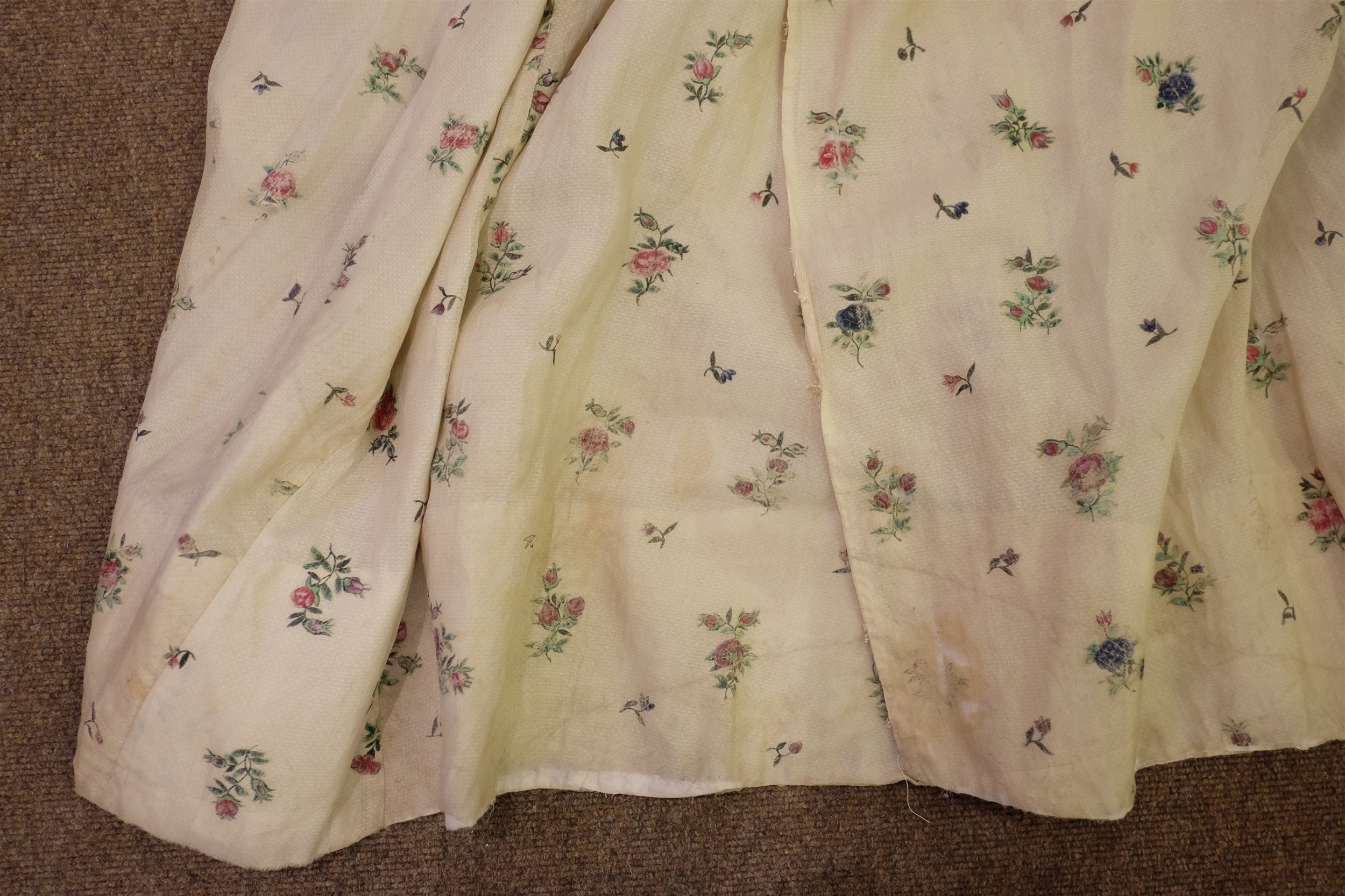 Painted Robe Dress. A rare hand-painted robe, mid-late 18th century - auctions ...