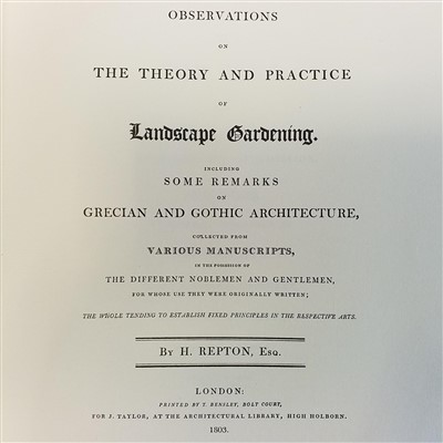 Lot 196 - Repton (Humphrey). Observations...Landscape Gardening, 1980