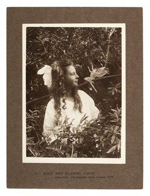 Lot 238 - Cottingley Fairies. Alice and leaping fairy, 1920
