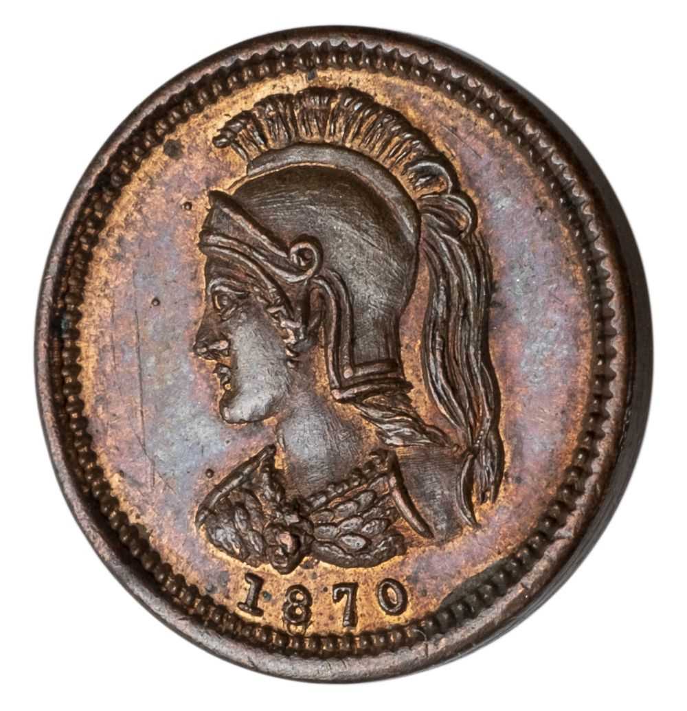 Lot 51 - Coin. Canada., Anticosti Island, Eighth-Penny, 1870