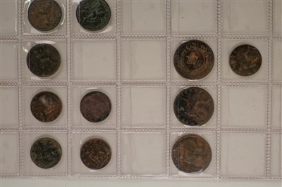 Lot 54 - Coins & Tokens. A large collection of 18th/19th century coins and tokens