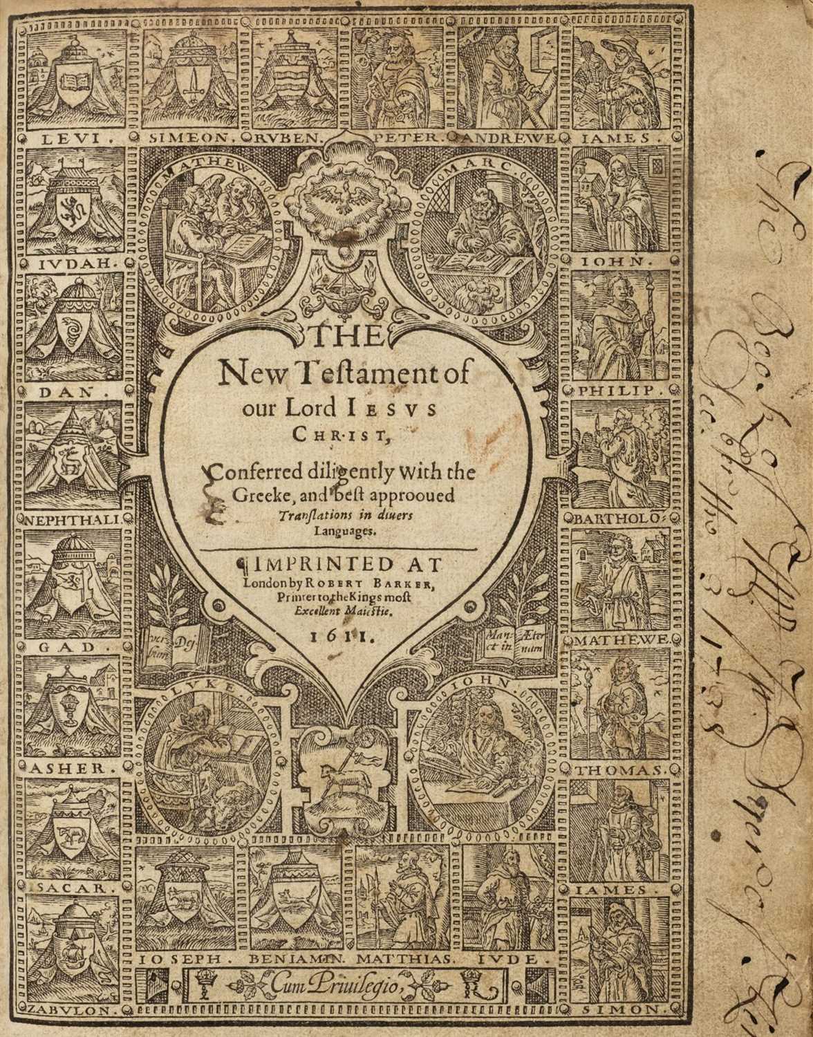Lot 242 - Bible [English]. [The Bible,  London: Robert Barker, 1611]