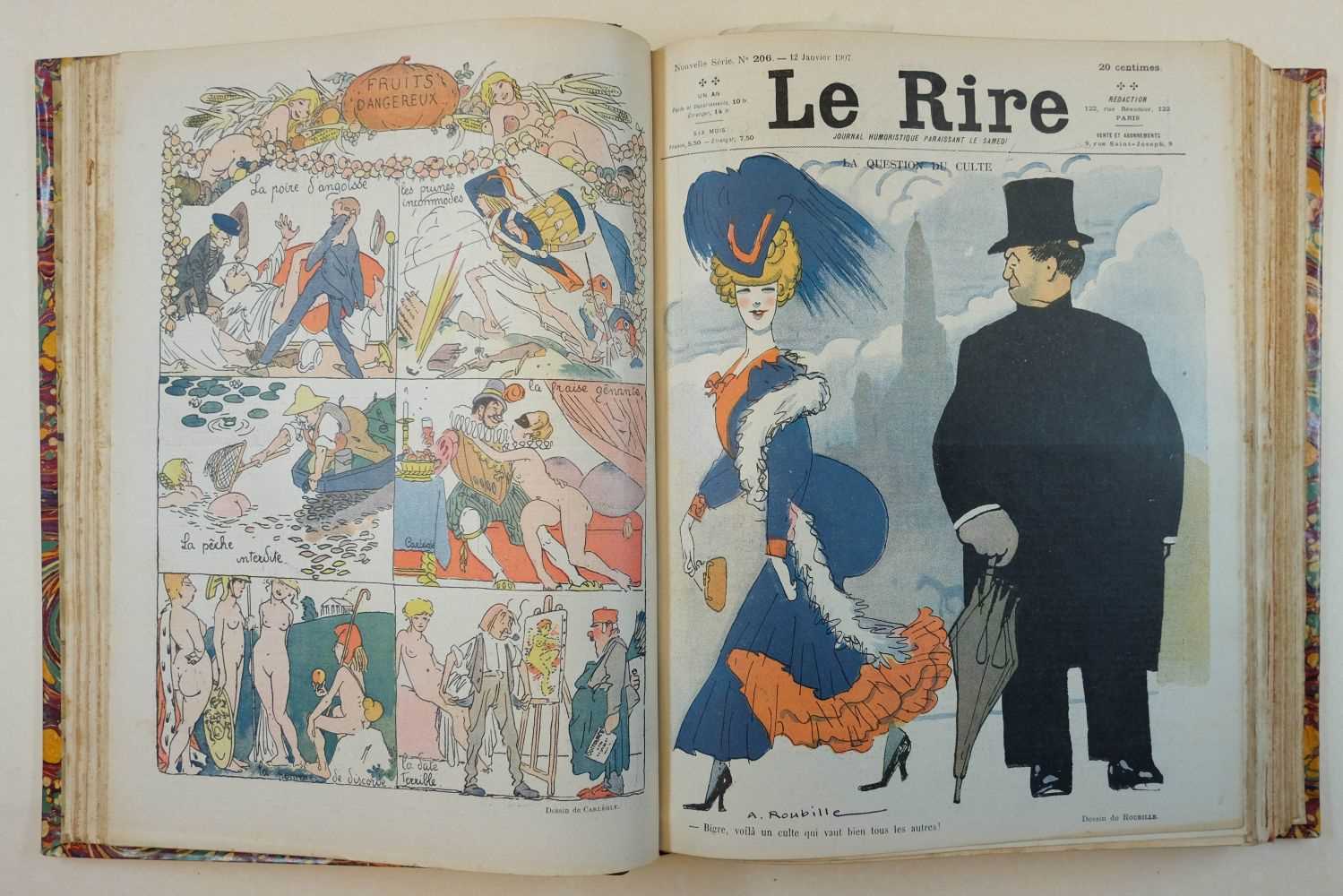 Lot 139 - Le Rire. Journal Humoristique, 12 volumes, 1895-99 & 1901-1911