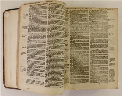 Lot 239 - Bible [English]. The Bible..., London: Robert Barker, 1607