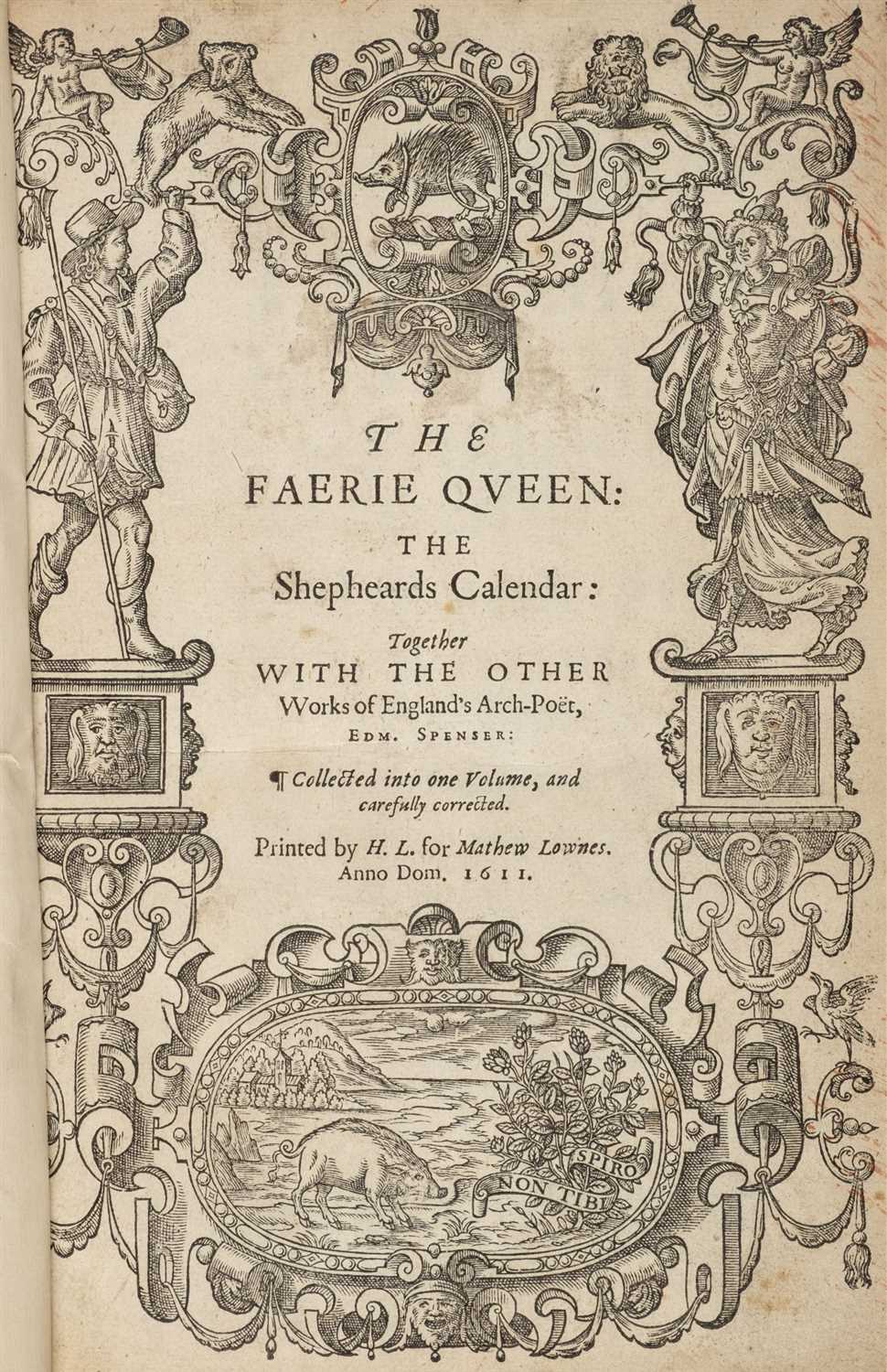 Lot 208 - Spenser (Edmund). The Faerie Queen: The Shepheards Calendar..., 1611