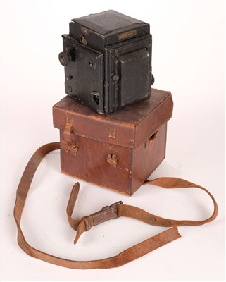 Lot 310 - Houghton 'Victo' half-plate camera, c.1900, and several other cameras