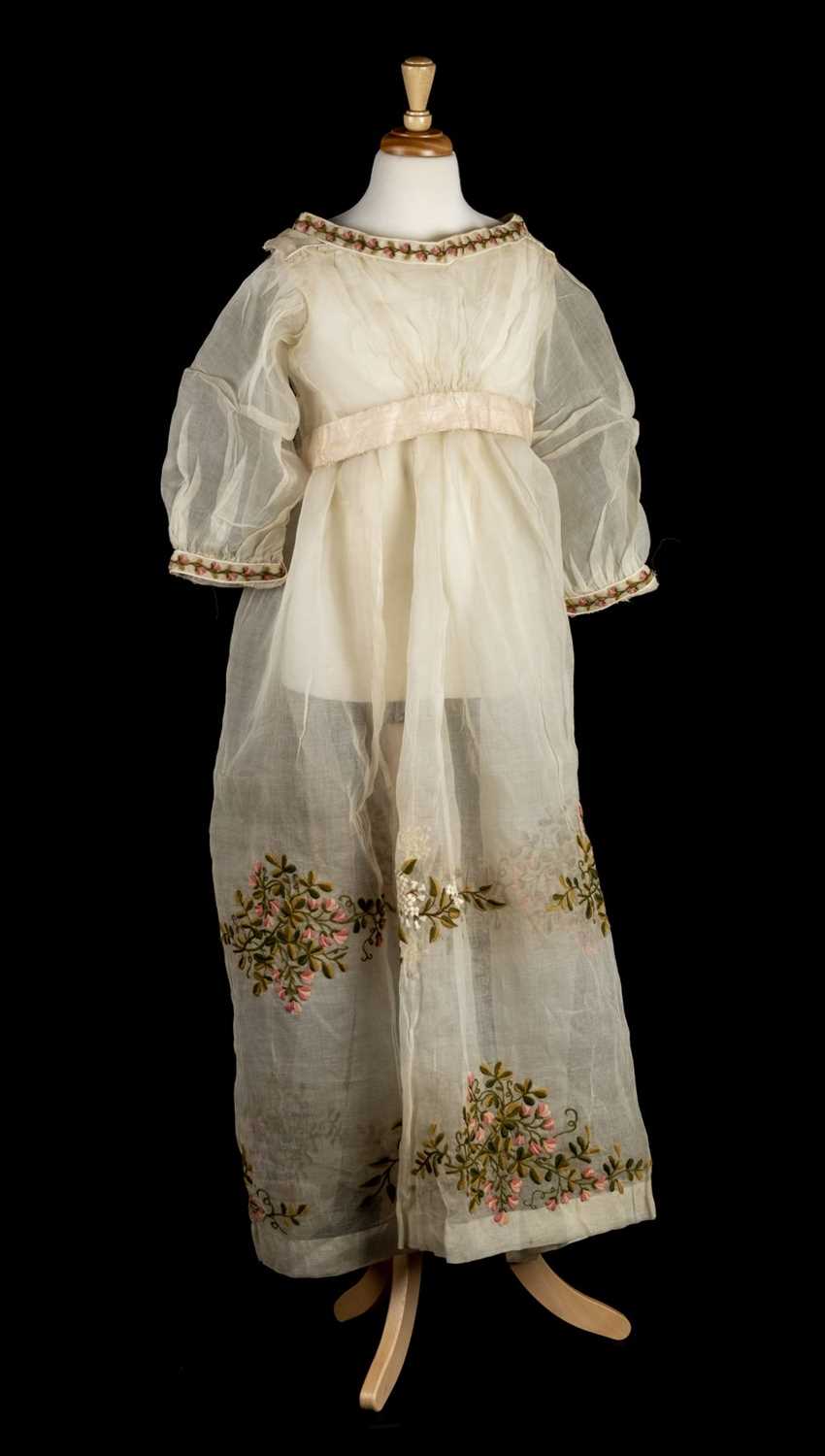 Lot 146 - Dress. A deconstructed embroidered dress, circa 1810