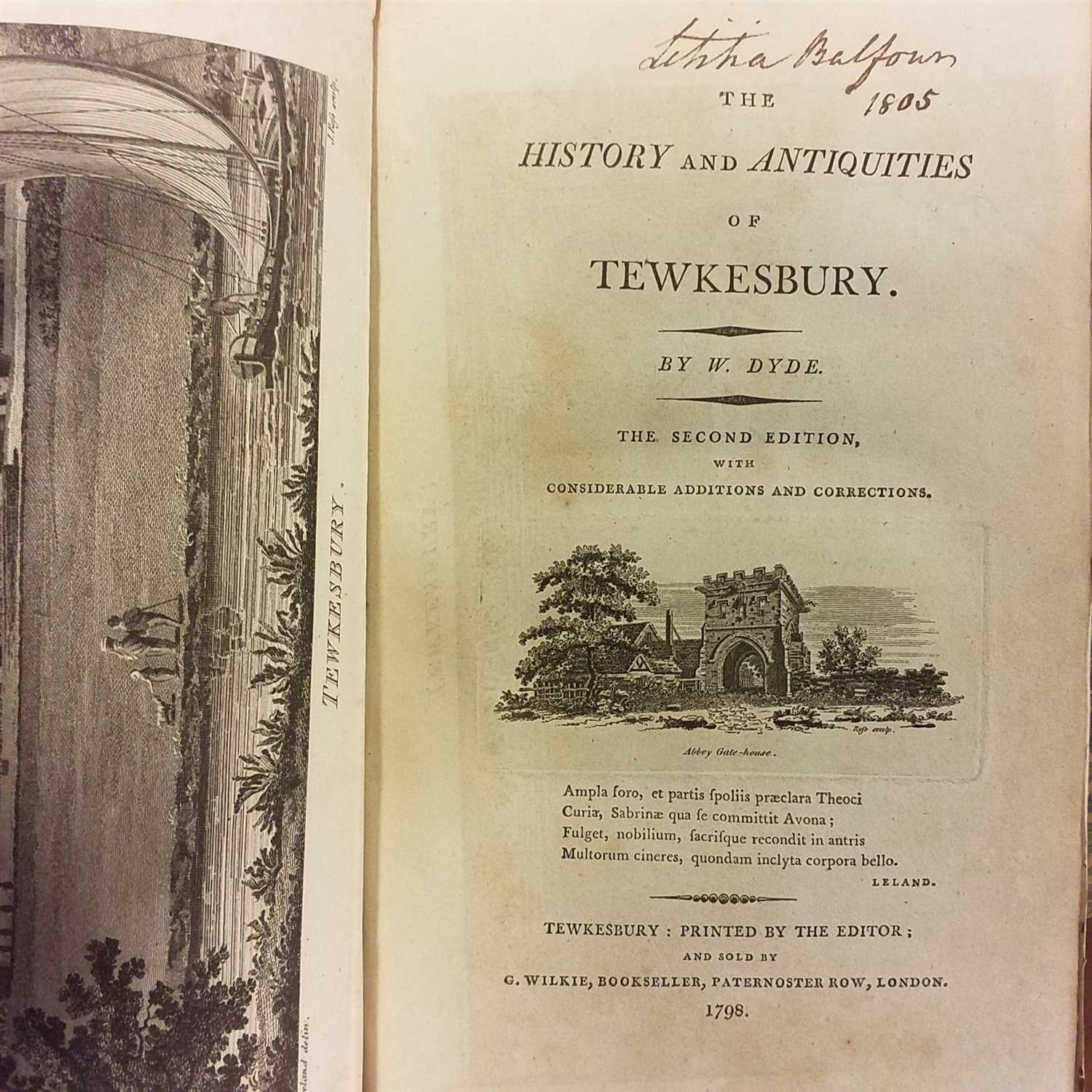 Lot 242 - Dyde (W.) The History and Antiquities of Tewkesbury, 2nd edition, 1798