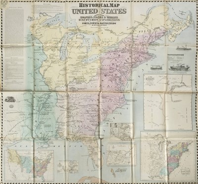 Lot 54 - United States. Blanchard (Rufus), Historical Map of the United States..., 1876