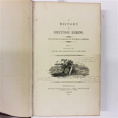 Lot 93 - Bewick (Thomas). A History of British Birds, 2 volumes, Newcastle, 1805