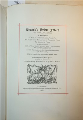 Lot 76 - Bewick (Thomas). Bewick's Select Fables, Edinburgh, 1879