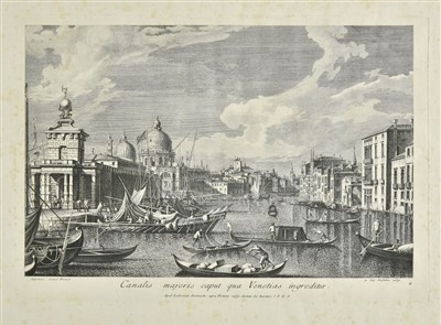 Lot 230 - Brustolon (Giovanni Battista, 1712-1796). Canalis majoris caput qua Venetias ingreditur, [1766]