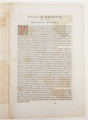 Lot 43 - Persia. Ortelius (Abraham), Persici sive Sophorum Regni Typus, [1612]