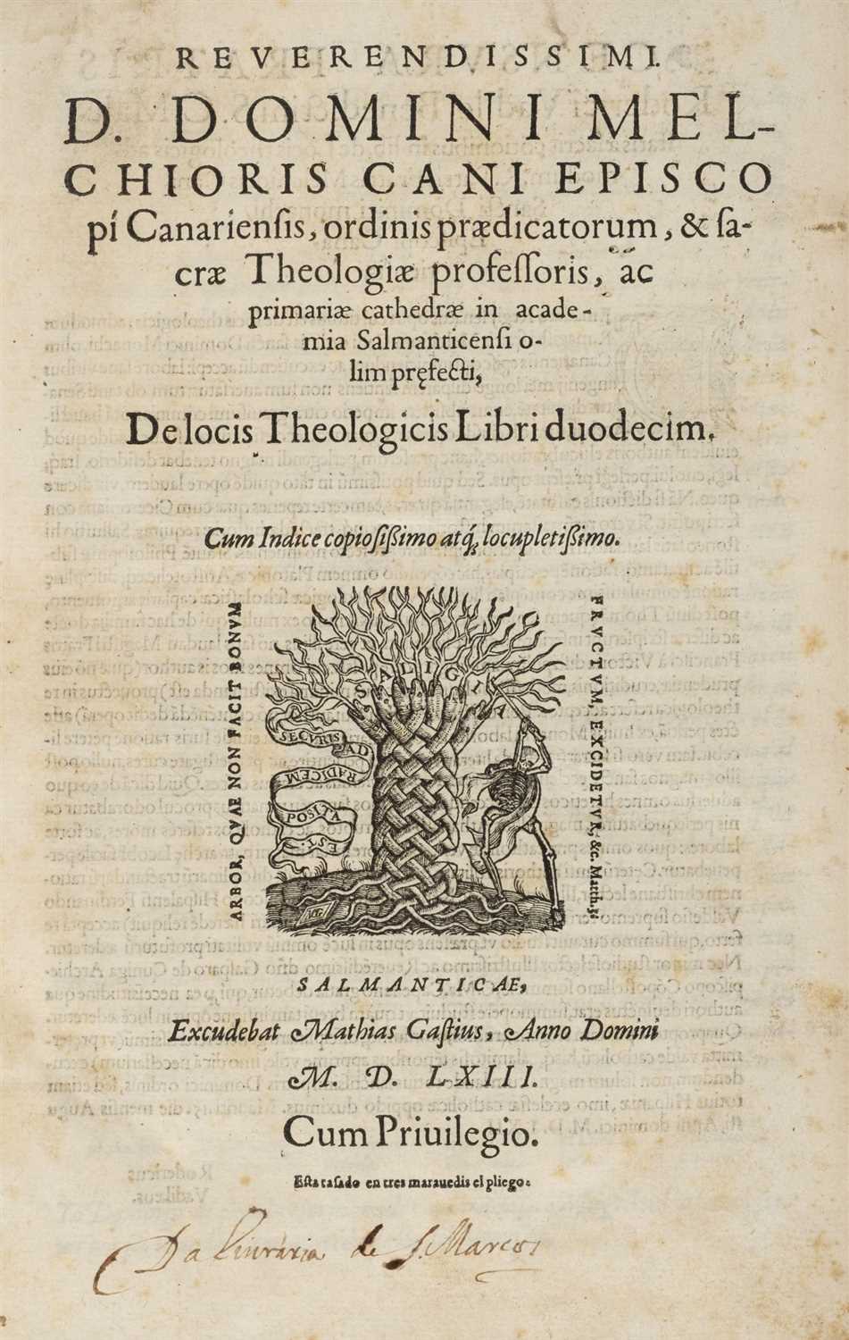 Lot 154 Cano Melchior De Locis Theologicis 1st