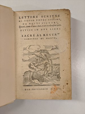 Lot 85 - Aretino (Pietro). Lettere Scritte, 2 volumes,  Venice, 1551-52