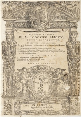 Lot 281 - Ariosto (Lodovico). Orlando Furioso, Venice, 1573