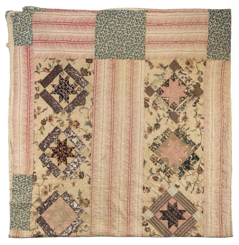 Lot 185 - Quilt. An early Victorian patchwork quilt, English