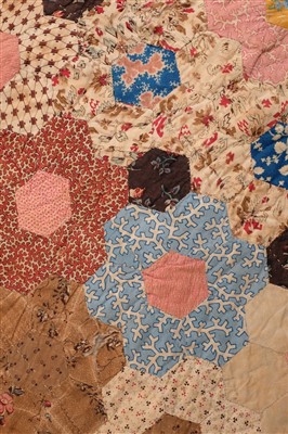 Lot 182 - Quilt. A large Victorian patchwork quilt, English