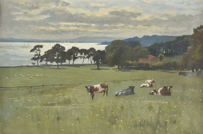 Lot 283 - Reid (Samuel, 1854-1919). On the Firth of Forth looking from Torryburn to Falkirk