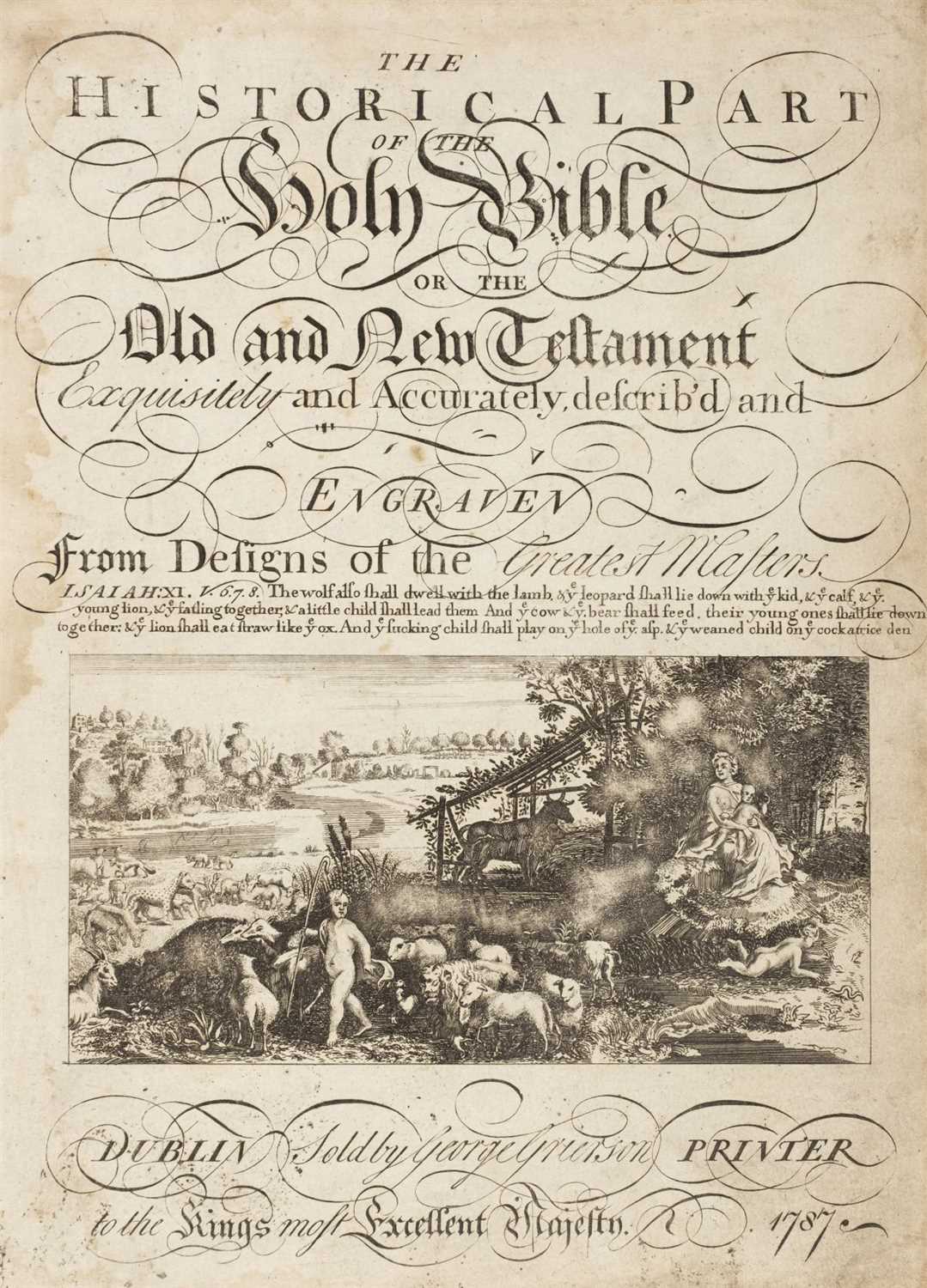 Lot 264 - Bible [English]. The Holy Bible, containing the Old and New Testaments, Dublin, 1782