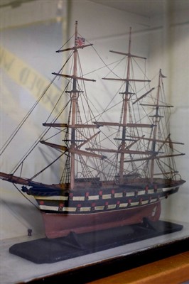 Lot 3 - Model ship. A scratch built model ship