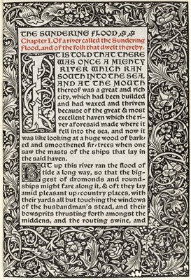Lot 403 - Kelmscott Press. The Sundering Flood, 1897, one of 300 copies on paper