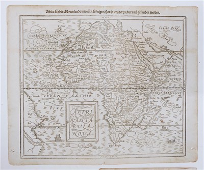 Lot 2 - Africa. Munster (Sebastian). Africa Lybia Morenlandt mit allen Koenigreichen..., 1580