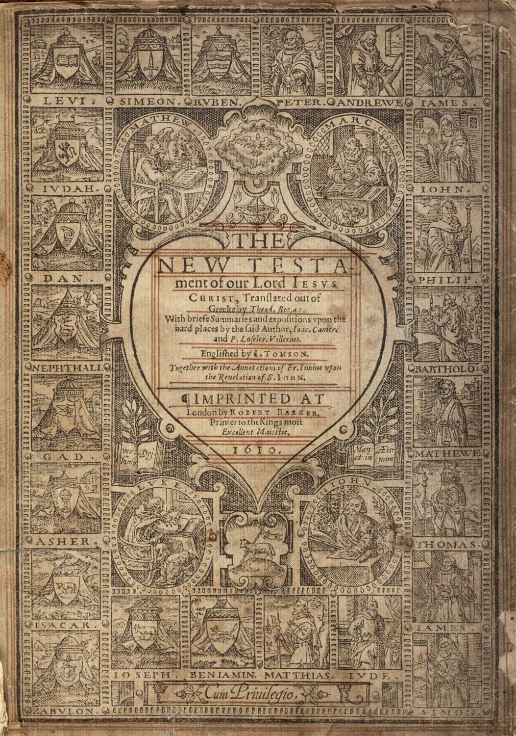 Lot 241 - New Testament [English]. The New Testament of our Lord Jesus Christ, 1610/11
