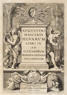 Lot 377 - Mascardi (Agostino). Silvarum libri IV, 1st edition, Antwerp: Plantin, 1622 (2 copies)