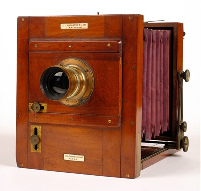 Lot 311 - J. Lancaster & Son "The International" tailboard half-plate camera, circa 1886