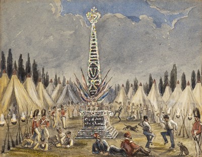 Lot 241 - Crimean War. Celebration of the Queen's Birthday Guards Camp, Scutari 1854
