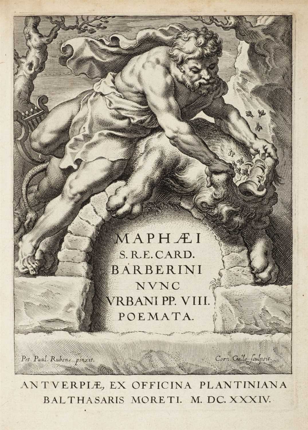 Lot 360 - Barberini (Maffeo, Pope Urban VIII). Poemata, Antwerp: Plantin, 1634
