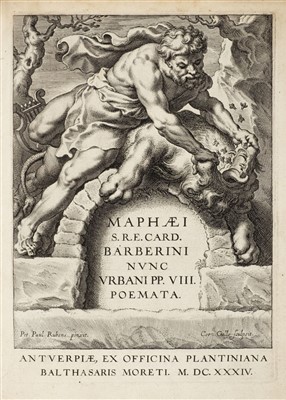 Lot 360 - Barberini (Maffeo, Pope Urban VIII). Poemata, Antwerp: Plantin, 1634