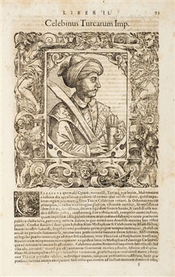 Lot 375 - Giovio (Paolo). Elogia virorum bellica virtute illustrium, Basel, 1596