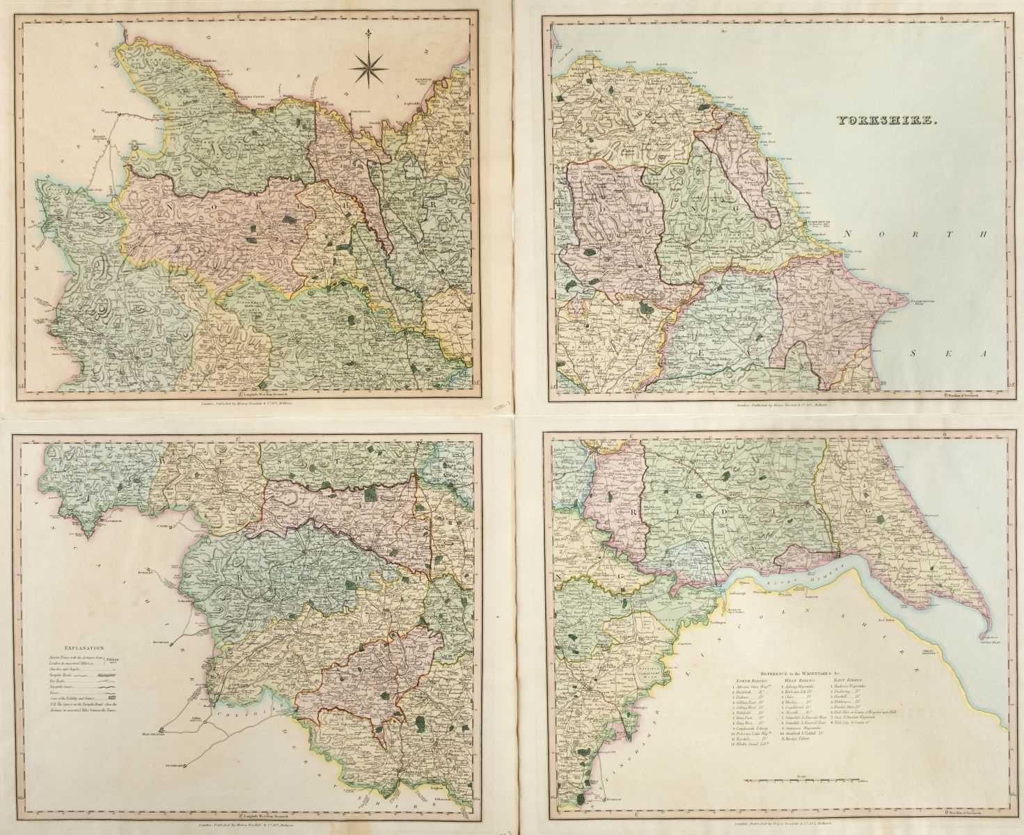 Lot 64 - Yorkshire. A collection of approximately 30 maps, 19th century