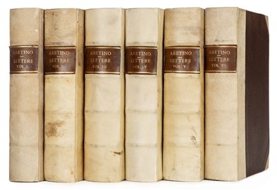Lot 279 - Aretino (Pietro). Lettere, 6 volumes, Paris, 1609